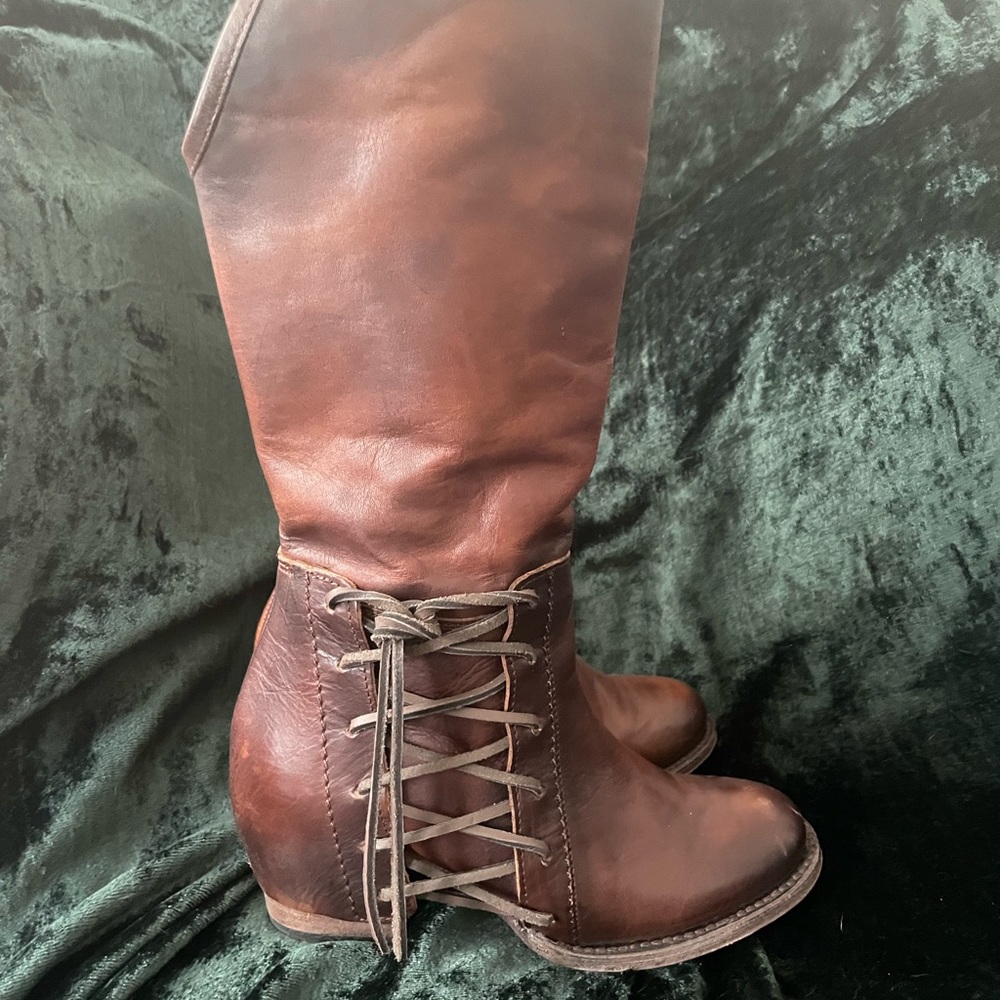 Freebird Castle boots size 8 in cognac, worn once